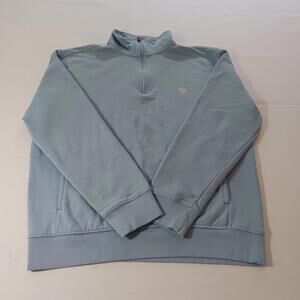 Chaps 1/4 Zip Men Sz M Blue Cotton Blend The Everyday Fleece Pullover Sweatshirt
